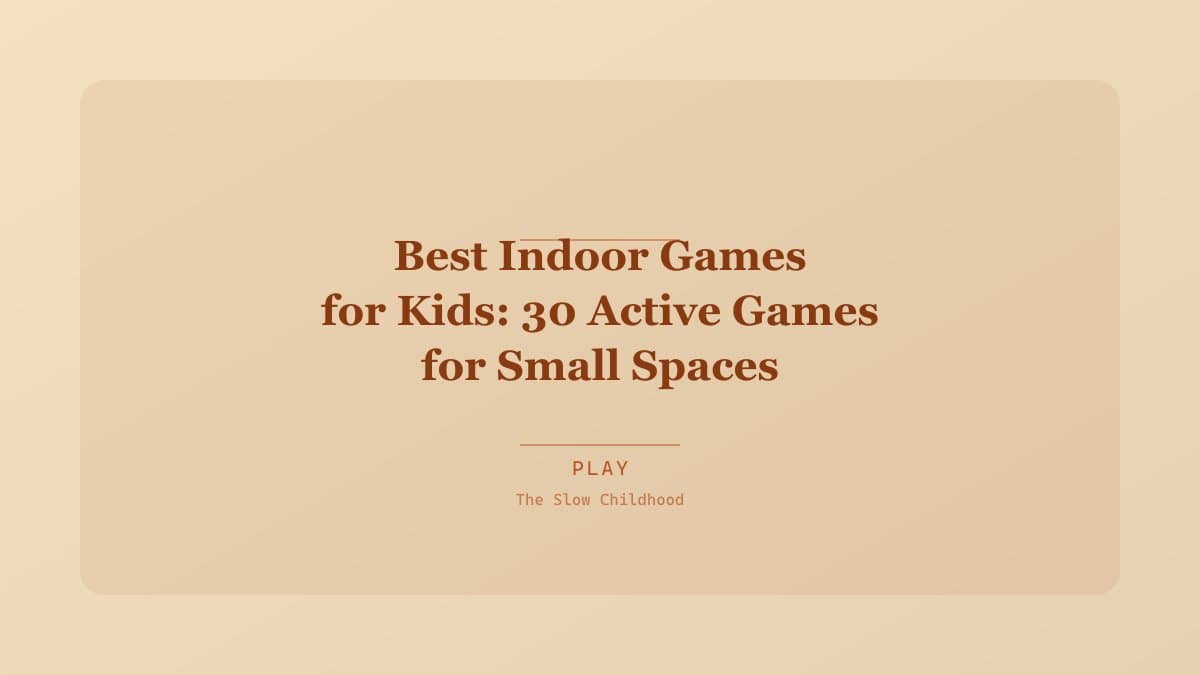 Kids playing active indoor games in a living room