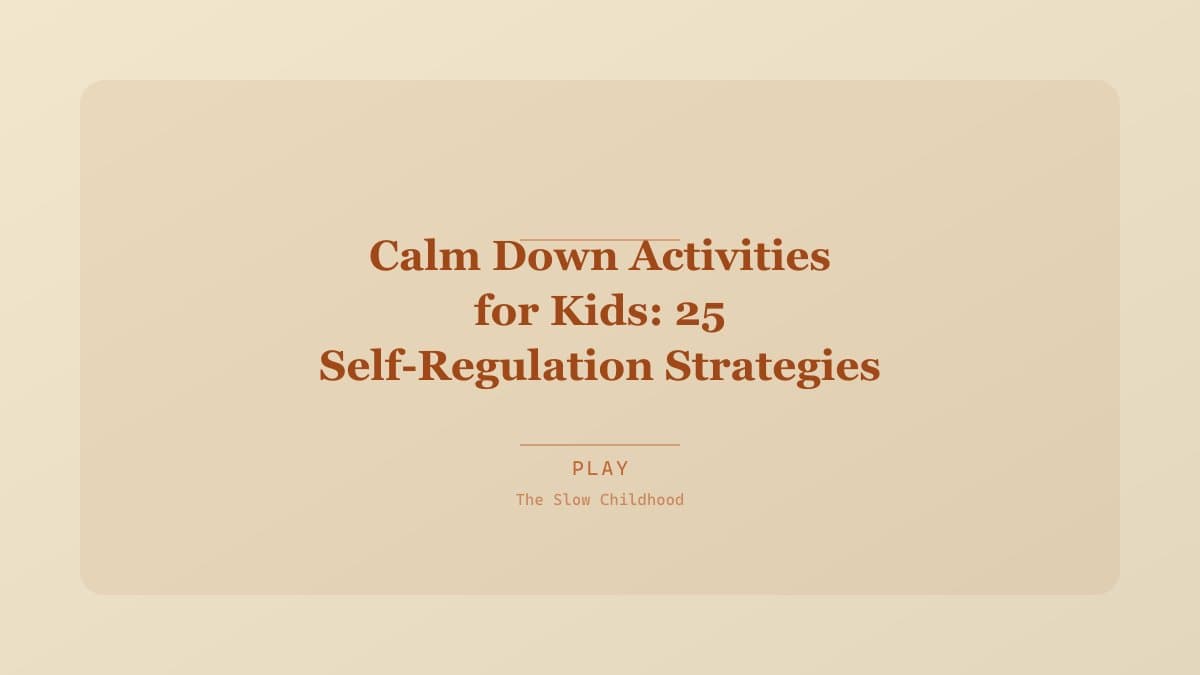 Child using calm down activities for self-regulation