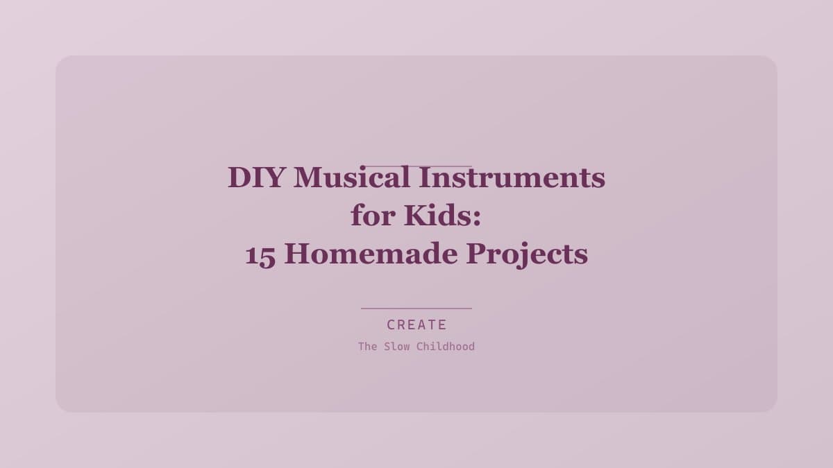 Homemade musical instruments made by kids from recycled materials