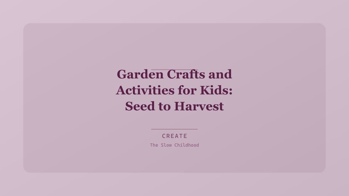 Children doing garden crafts and planting activities