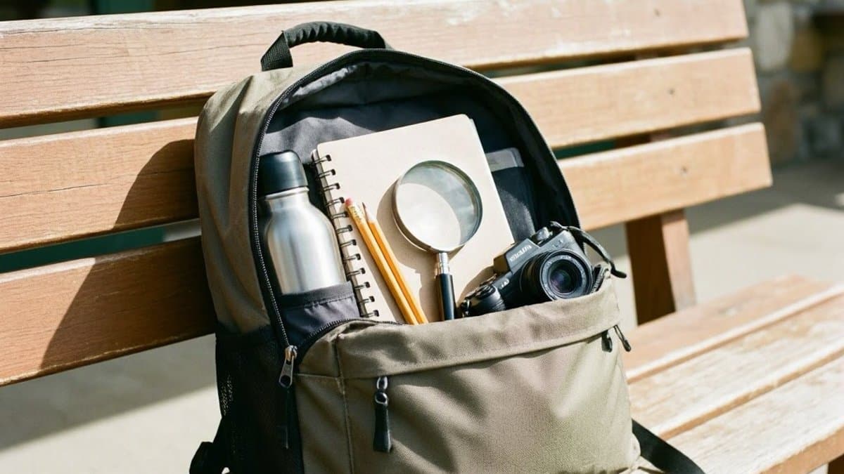 Family exploring exhibits at a science museum with children examining displays
