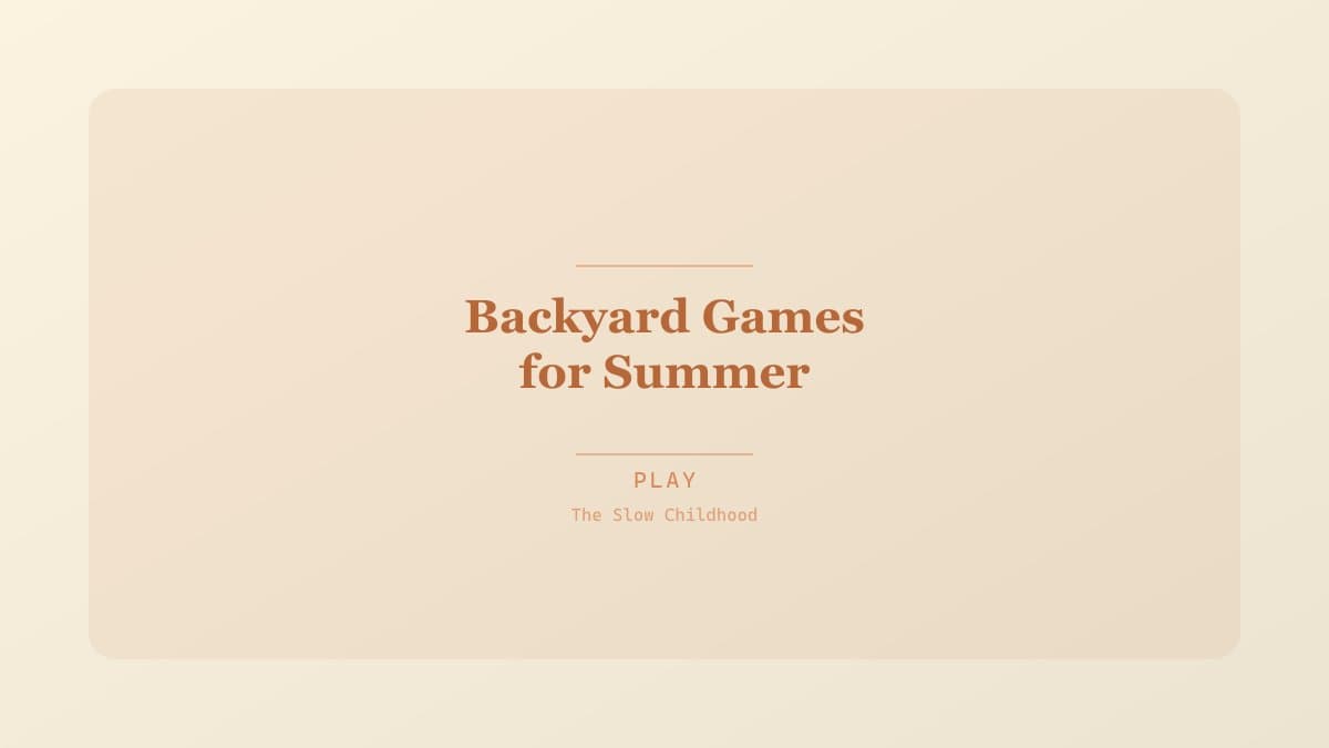 Kids playing tag in a green backyard