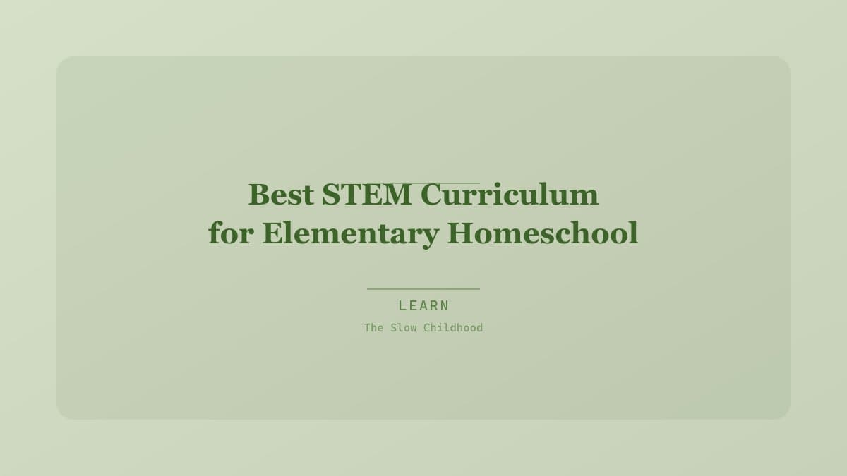 STEM curriculum materials for elementary homeschool students