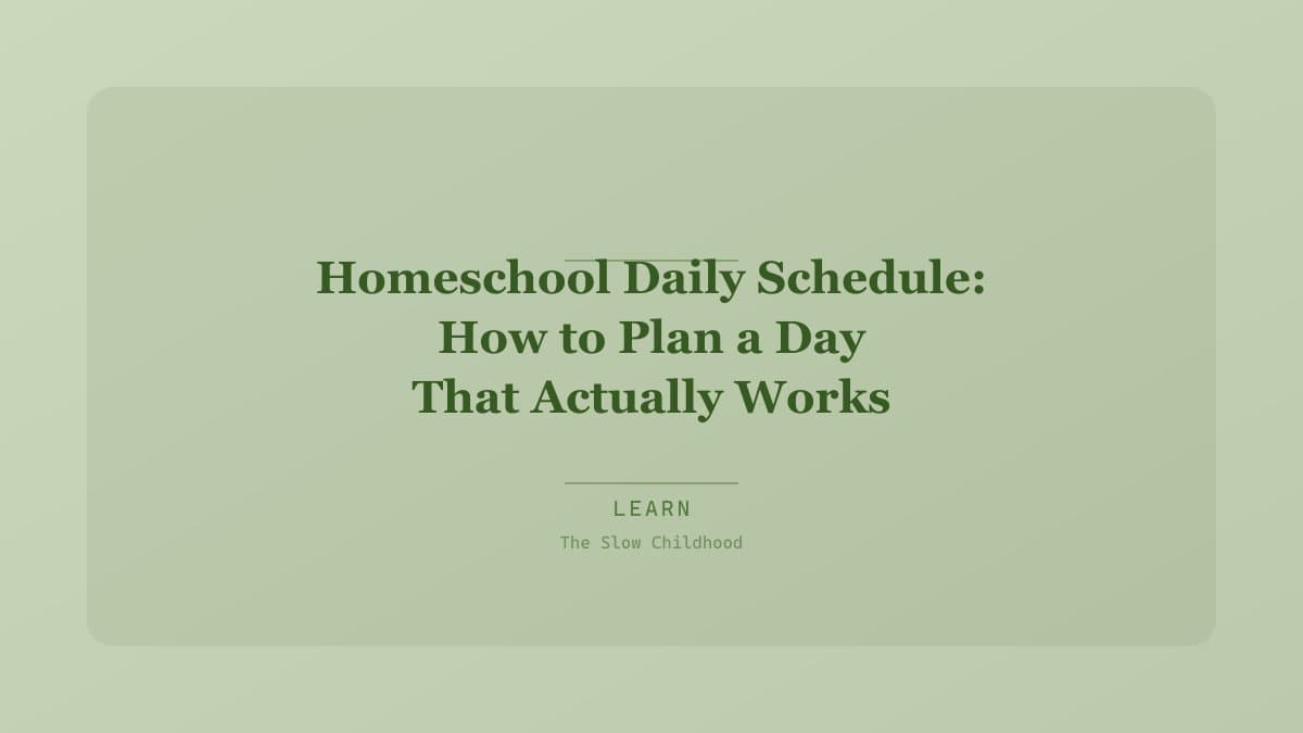 Homeschool daily planner and schedule on a desk