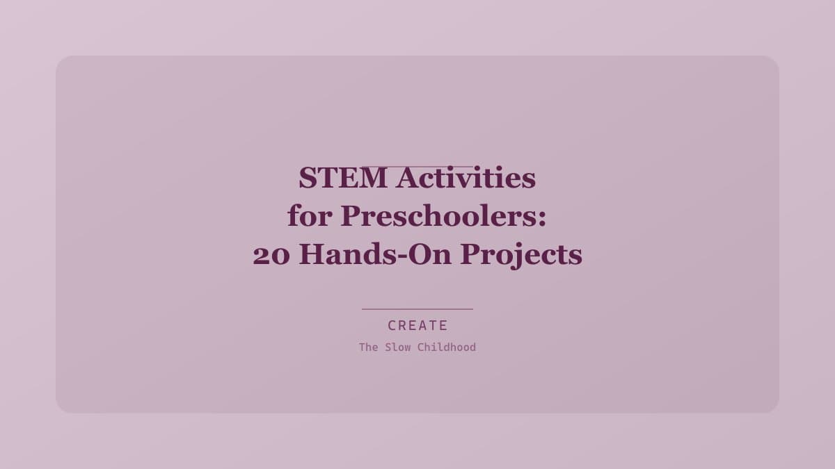Preschooler doing hands-on STEM activity with building blocks